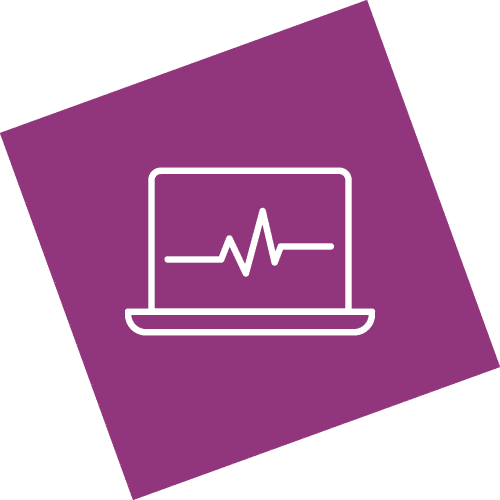 laptop icon on purple background