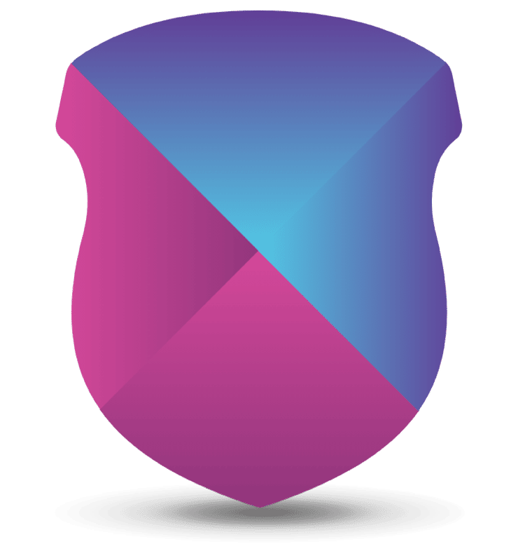 pink and blue insurance icon